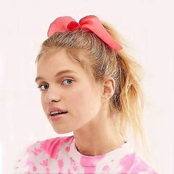 6 st hårscrunchies i satin, silkeskanin öronrosett scrunchie, elastiska hårband, hästsvanshållare för kvinnor, 6 färger