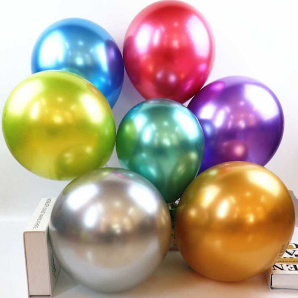 Premium metallballongbågsset, 12 tum färgglad par