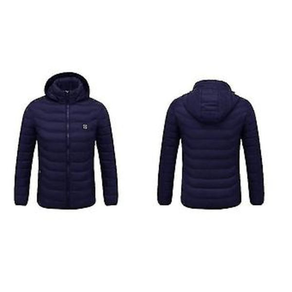 Lämmitetty takki, talvi ulkoilma lämmin sähköinen lämmitystakki, 8 lämmitysaluetta (4XL sininen)