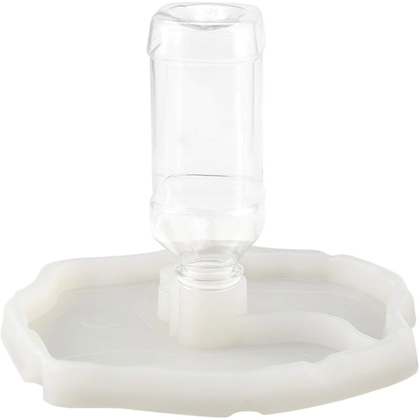 Sköldpadds dricksfontän, 2 i 1 Anti-Overflow Skål Mat Dricka