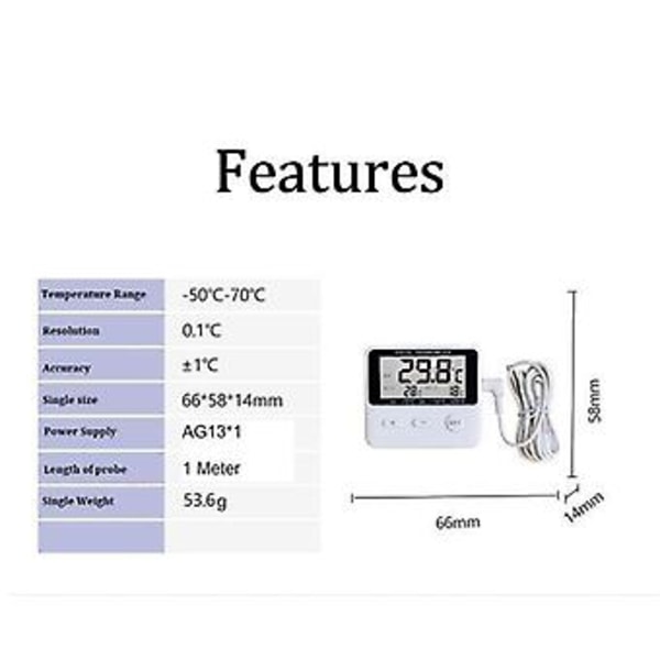 Akvarium Termometer Digitalt Akvarietermometer Nøyaktig Vann( )