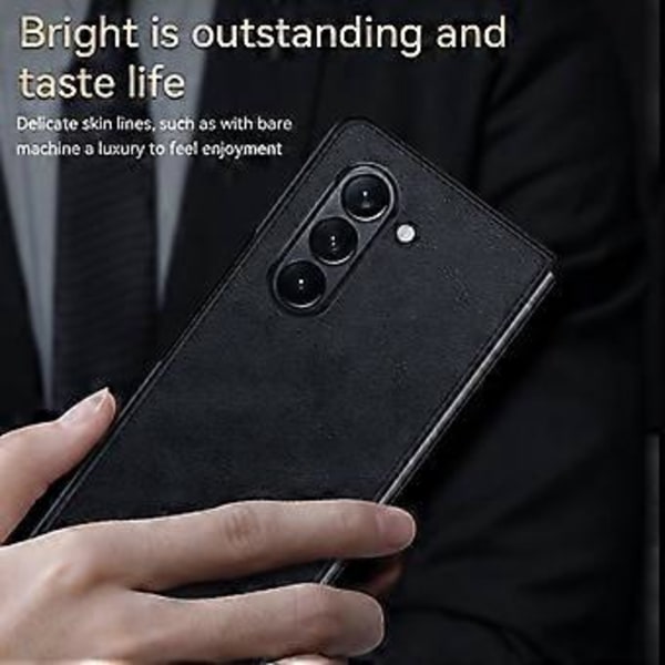 SULADA Fodral för Samsung Galaxy Z Fold5 5G i PU-läderbelagt TPU+PC, Anti-fall (Stil C)