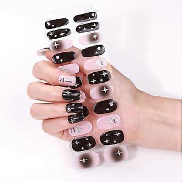Härdade Nagellacksdekaler Bronzing Nagellacksfolie Franska Stilar Gels Nageldekaler Gels Nagelremsor (BSA0106)