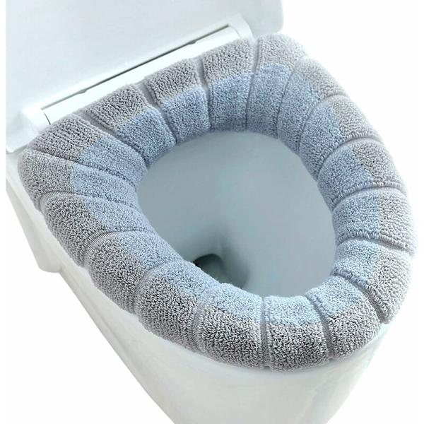 WC Toalettstolsskydd, Lyxig Quiltad Fleece Förstärkt Hållande