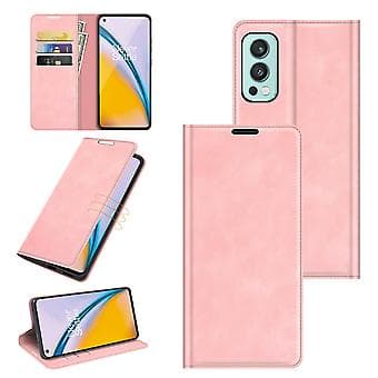 Magnetiskt Läderfodral för OnePlus Nord 2 5G (Rosa)