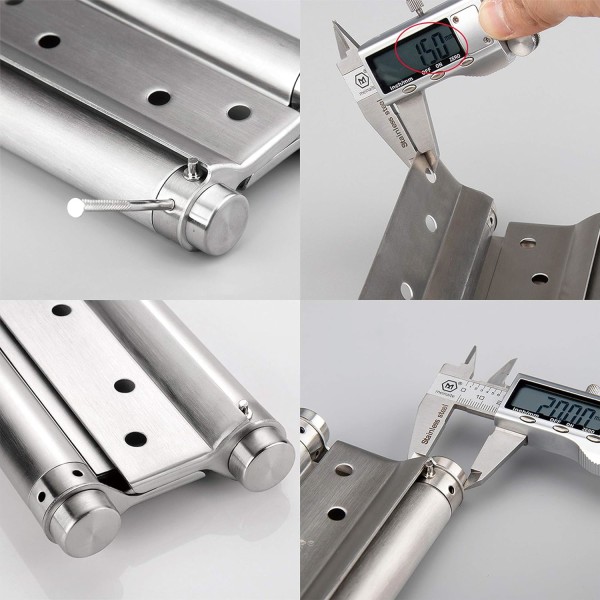 Fjærhengsler (155mm) Rustfritt Stål Dobbelvirkende Svingdør Hi