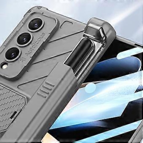 GKK Magnetisk Armor Flip-etui for Samsung Galaxy Z Fold4 (Gull)