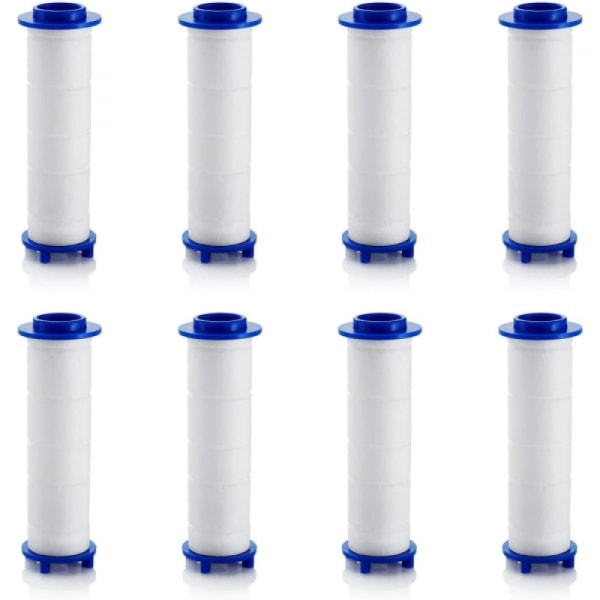 9,5 cm 8-pakke Pp bomullsfilter, Turbo dusjhode Fil