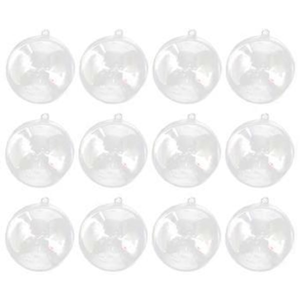 15 stk 5 cm gjennomsiktige plastballer, fyllebare hule kuler, julepynt, festpynt, bryllupsdekor