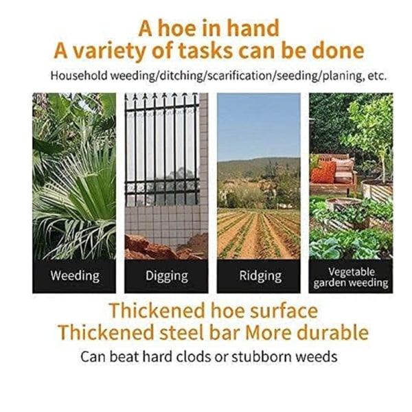 Den ihåliga hackan används för att röja gräsmarker och odla ve
