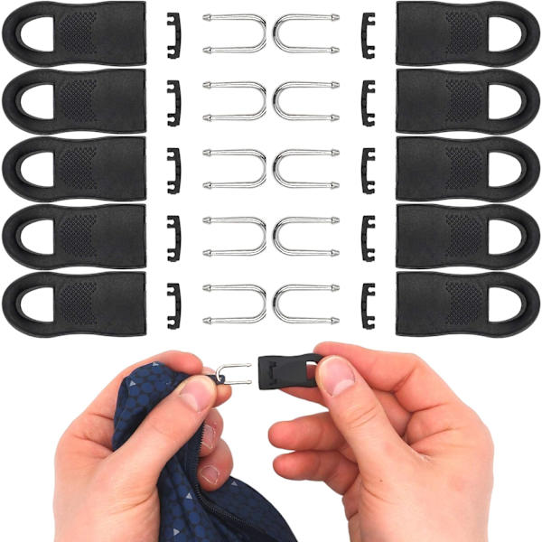 Reparera blixtlås, 10-pack, 35 mm lång, pluggbar, 35 mm ersättningsblixtlås