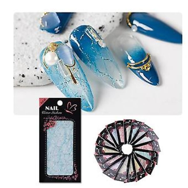 DIY Manikyr Dekal Omslag Dekal Präglad Rand Linje 3D Självhäftande Nät Nagelsticker Nagelglitter Ihåliga Transferfolier
