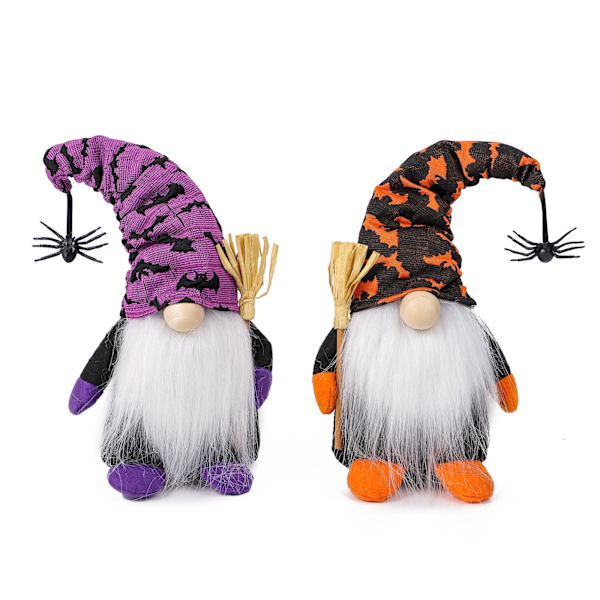 Halloween naamioton kääpiönukke, lepakko hämähäkki syksyn sadonkorjuun pehmolelu