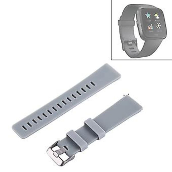 Silikoninen ranneke Fitbit Versa / Versa 2:lle (Harmaa)