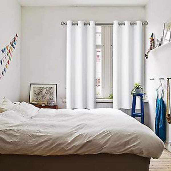 Mörkläggningsgardiner för sovrum - Öglor, Termiskt Isolerande, Mörkläggande Gardiner för vardagsrum, Set med 2 paneler (42 x 63 tum)