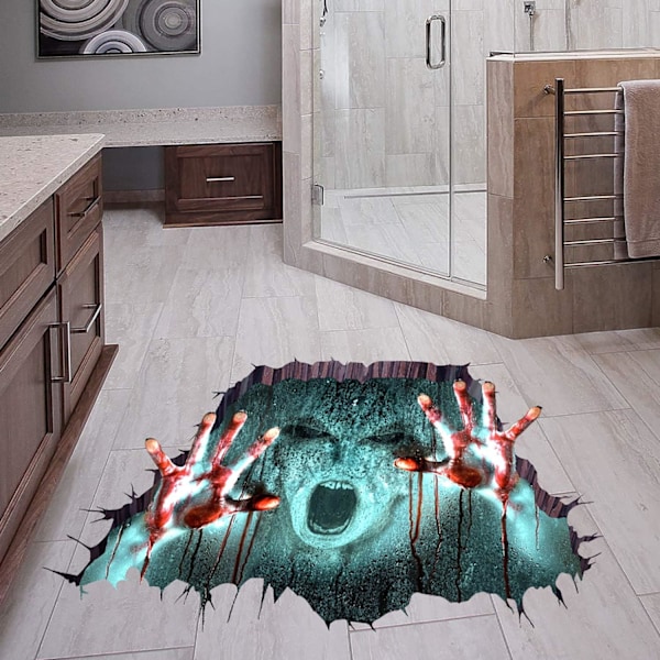 4 Pakker Halloween Veggklistremerker 3D Veggklistremerker Halloween Horror