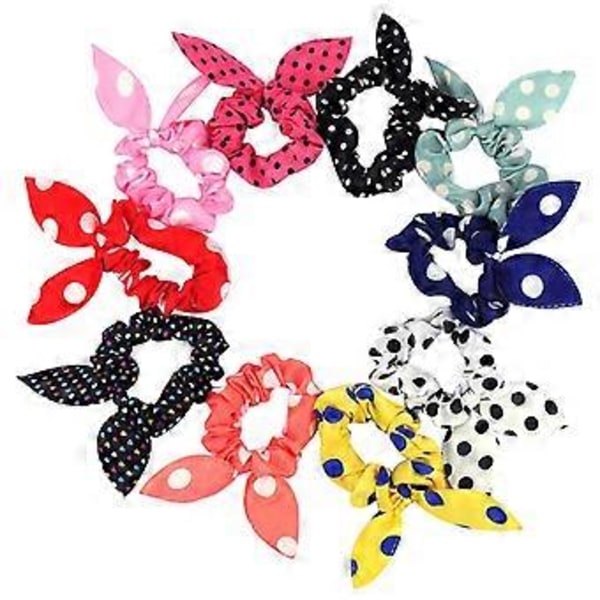 Flickmode Prickig Kaninöron Dekor Hårband Scrunchie Hästsvanshållare Qinhai