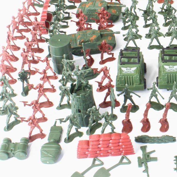 307-delars lekset militär soldat beväpnad man lek hink action F