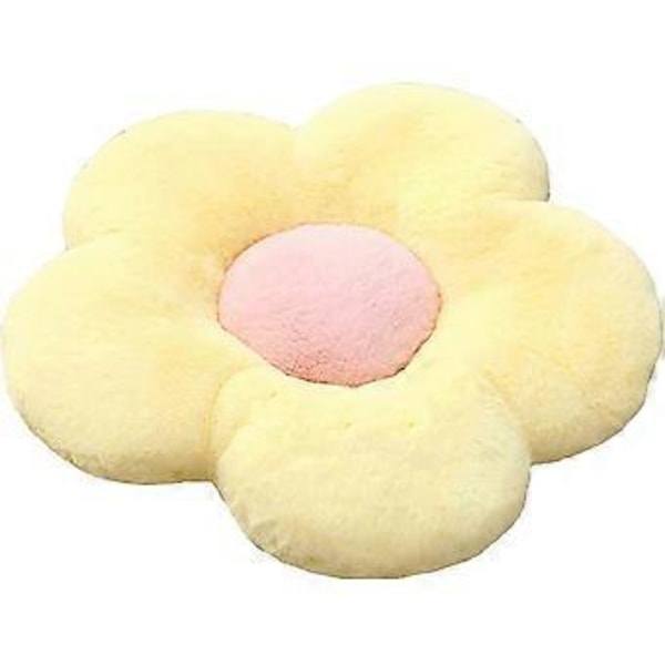 Blomsterpute, Vanlig pute, Bilpute, Stolpute, Dekorativ pute (50 x 50 cm, Rosa)( gul)