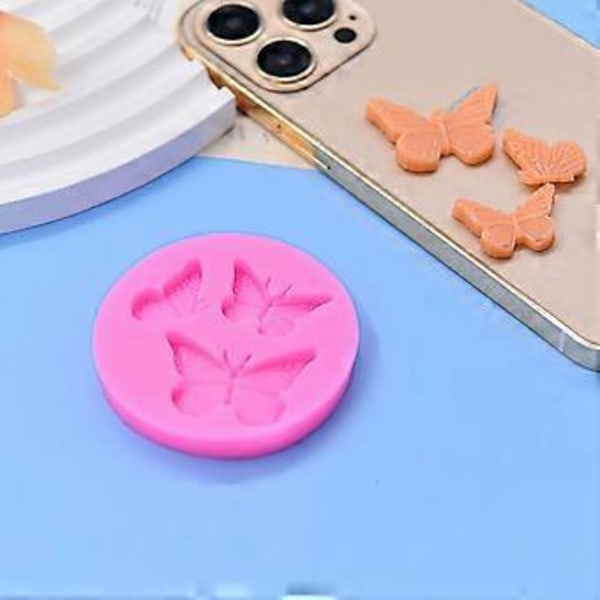 Chokoladeforme Blomst/Sommerfugl Form Bageform Fondantform Kageforme Silikonemateriale Gave til DIY Bageentusiast (Style2)
