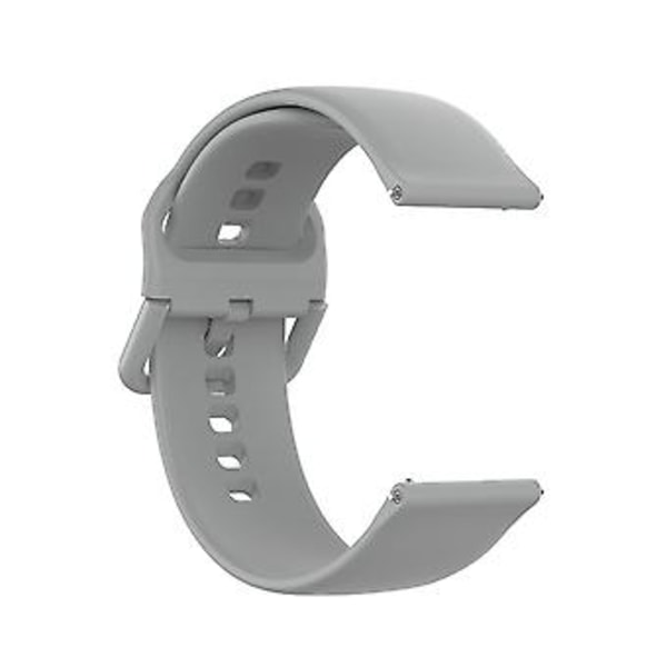 23mm Färgad Spänne Silikon Armband Klockband för Fitbit Versa 2 / Versa / Versa Lite / Blaze, Storlek: S (Grå)