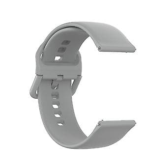 23mm Farvet Spænde Silikon Armbåndsurrem til Fitbit Versa 2 / Versa / Versa Lite / Blaze, Størrelse: S (Grå)
