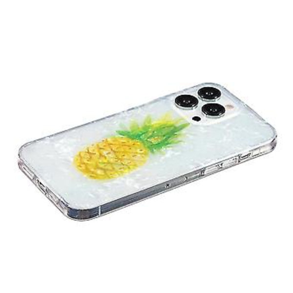 For iPhone 15 Pro Imd Shell Mønster Tpu Telefonveske (Ananas)