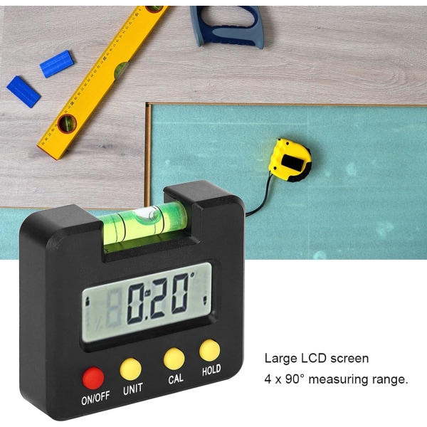 Mini Spiritusniveau Vinkelmåler Digital Inclinometer, Nder Inclinometer Vinkelmåler med Magneti