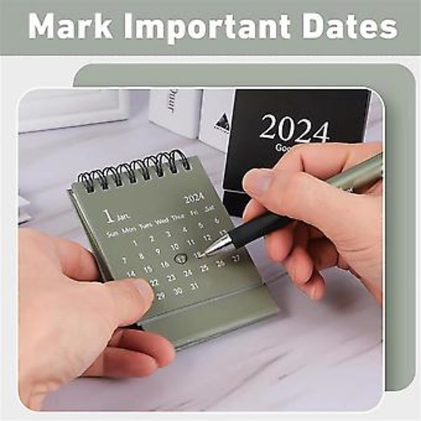 10 st Mini Skrivbords kalender 2024, Mini Skrivbords kalender 2023-2024 - Gäller från okt 2023 till dec 2024, S