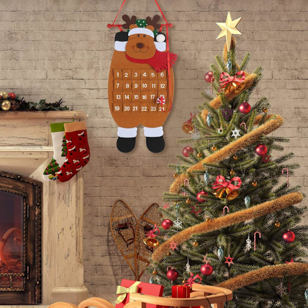 Julekalender i filt med julemotiv