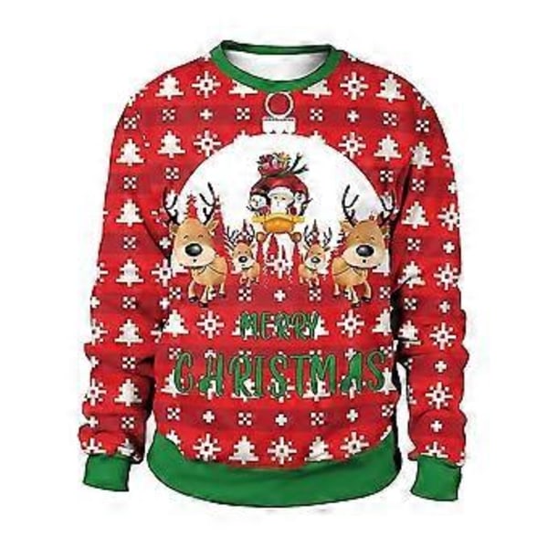 Dame Herre Jul Stygg Nyhet Genser Jumper Par Matchende Trykt Morsom Genser Julebord Topp -NMAOV(XL D)