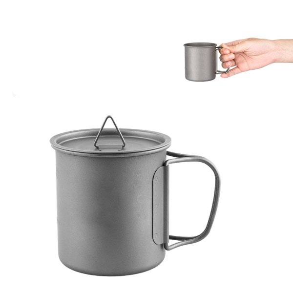 Titanium Cup Pot Ultralätt bärbar kopp hängande pott med Li