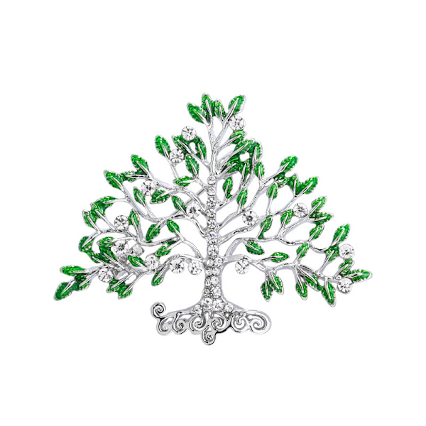 Julsmycke Julgran Brosch Pin med Färgglada Kristaller