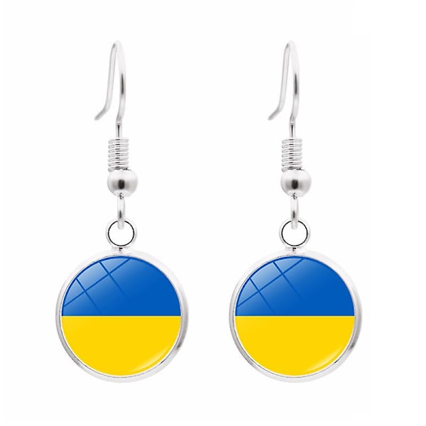 Ukrainan lipun eurooppalaiset korvakorut hopeakorvakorut, Time Ge
