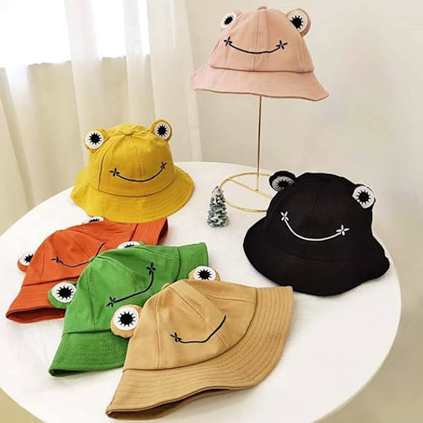 Gul, børn, frøer, voksne, mænd og kvinder, bomuldssolhat, U