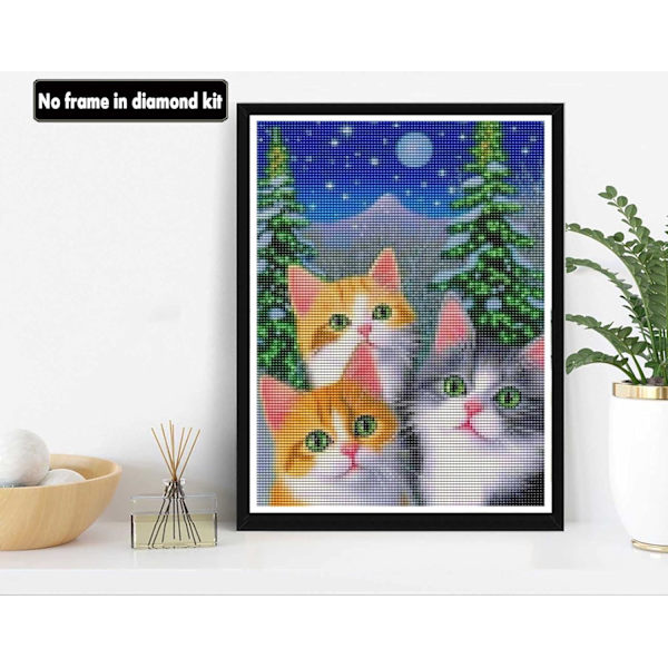 30*40cm 5D timanttimaalaus kissa, timanttikirjontaeläin, timantti