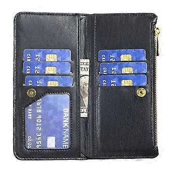 För Samsung Galaxy S24 Ultra Läderfodral Dragkedja Plånboksfodral (Stil A)