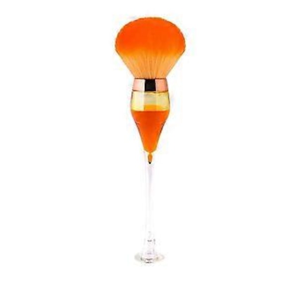 UBIUO AM RONG MAGIC Rød Vin Glass Sminkekost Stor Pudder Mineral Kost Foundation Sminkekost, Pudderkost og Rougekost for Daglig Sminke  (Orans
