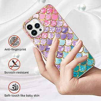 Elektroplettering TPU-etui til iPhone 15 Pro Max (multifarvet)