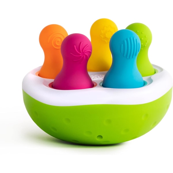 Fat Brain Spinny Pins - Vauvan kaatuvat keilailutapit, jotka voidaan laittaa pois