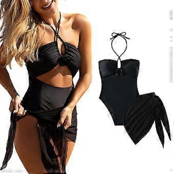 Kvinnor Bikini Set Snörning Enfärgad Baddräkt Tanga Baddräkter Sexig Liten Byst Samlad Baddräkt Omlott Simdräkter S(S )