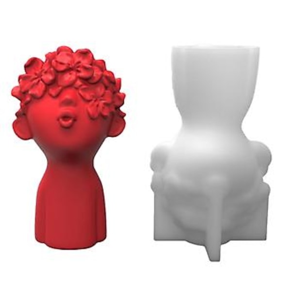 3D Pout-Dukke Silikoneform til Aromaterapi Gips Resin Form Hjemme Ornament