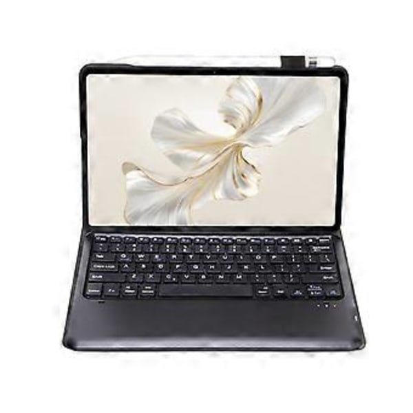 Keyboard Læder Tablet Etui Til Huawei MatePad Pro 12.2 (Sort Hvid)