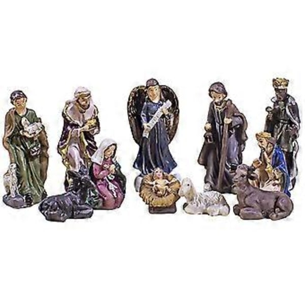 1 Set Julkrubba Ornament Hushåll Julkrubba Dekorationer Religiös Julkrubba Dekor för Gåva