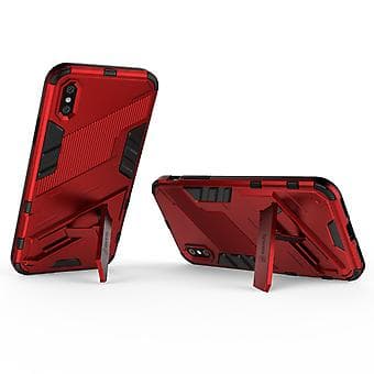 PC + TPU støtsikker etui for iPhone X / XS (Lys rød)