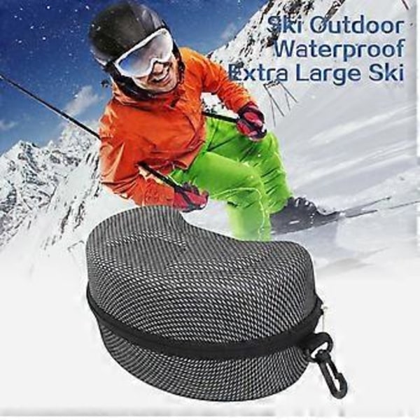 EVA Skidglasögonfodral Vattentätt Sportglasögon Förvaringshållare med Haken för Snöglasögon Skidglasögon Vandringsglasögon