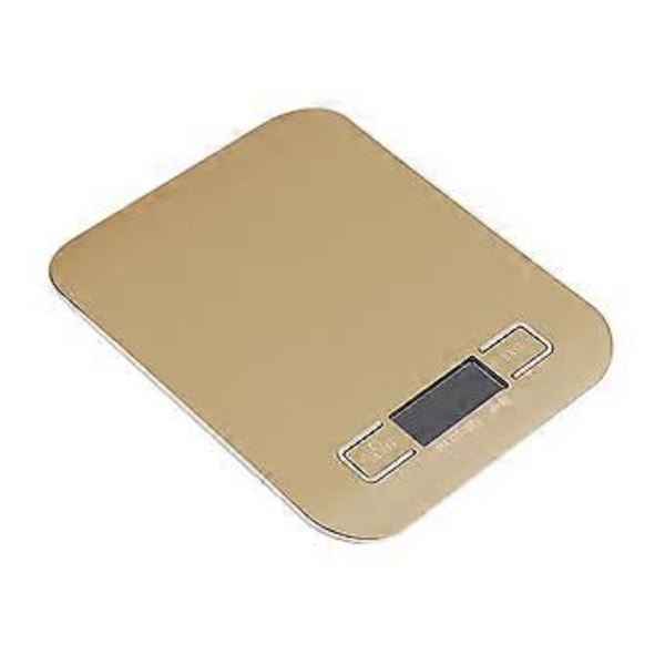 5000g/1g Digital Elektronisk Matvåg Rostfritt Stål med LCD-Display Guld