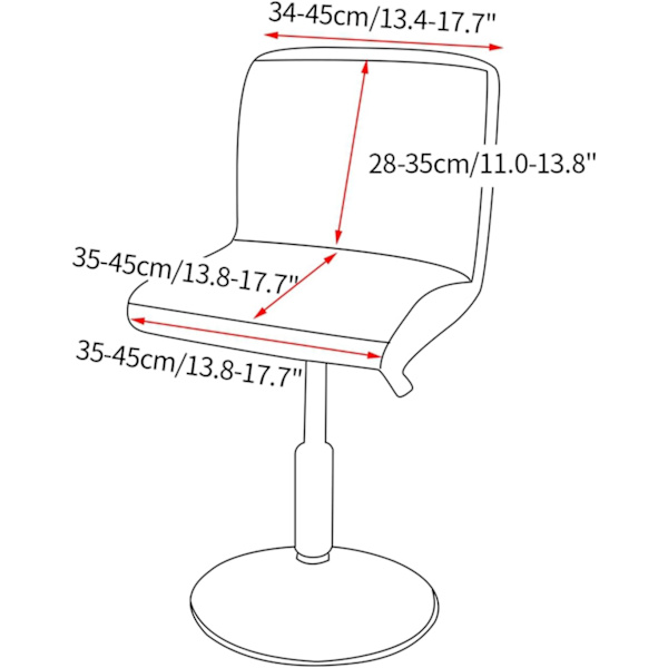 Stretchable Bar Stol Trekk, 2Pcs Spisestol Setebeskytter, So