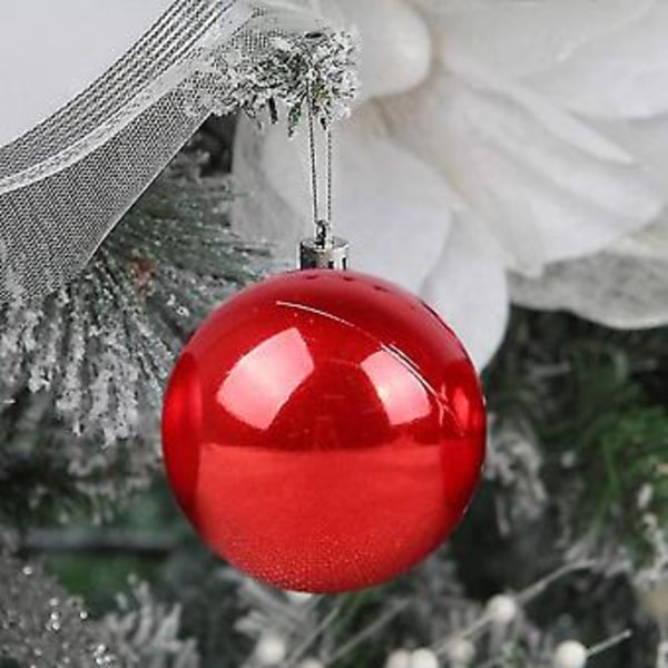 Julgranspynt - Hängande bolldekorationer till julgranen (röd)