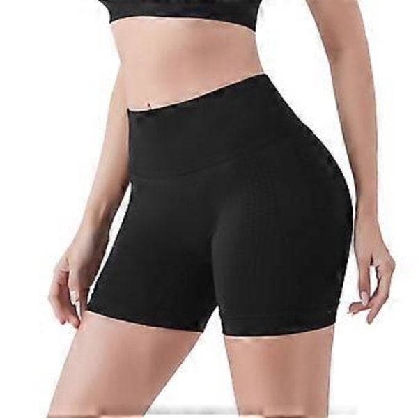 Helt nya Fitness träningsunderkläder för rumplyft Formande kropp Yogakläder löparshorts (S-M Svart)